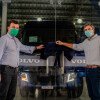Daniel Kreffta, diretor executivo da Suécia Veículos e Ataídes Pozzi, CEO do Grupo Suécia, inauguram nova concessionária Volvo em Gurupi, no Tocantins